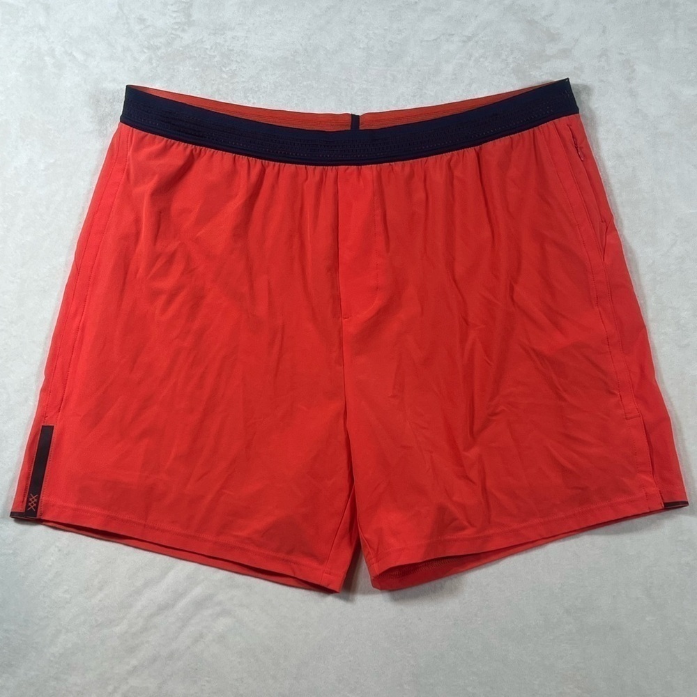 Rhone XXL Athletic Shorts Amber Red Stretch Performance Wicking EUC